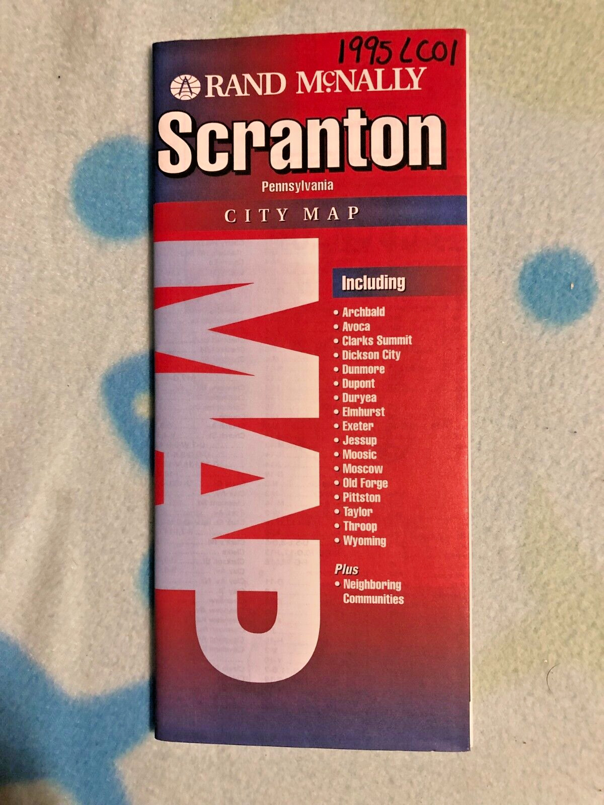 859 - Scranton Pennsylvania City Map - 1995 - Rand Mcnally