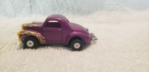 T-jet Ho Scale Purple Willys Coupe Slot Car In Running Condition