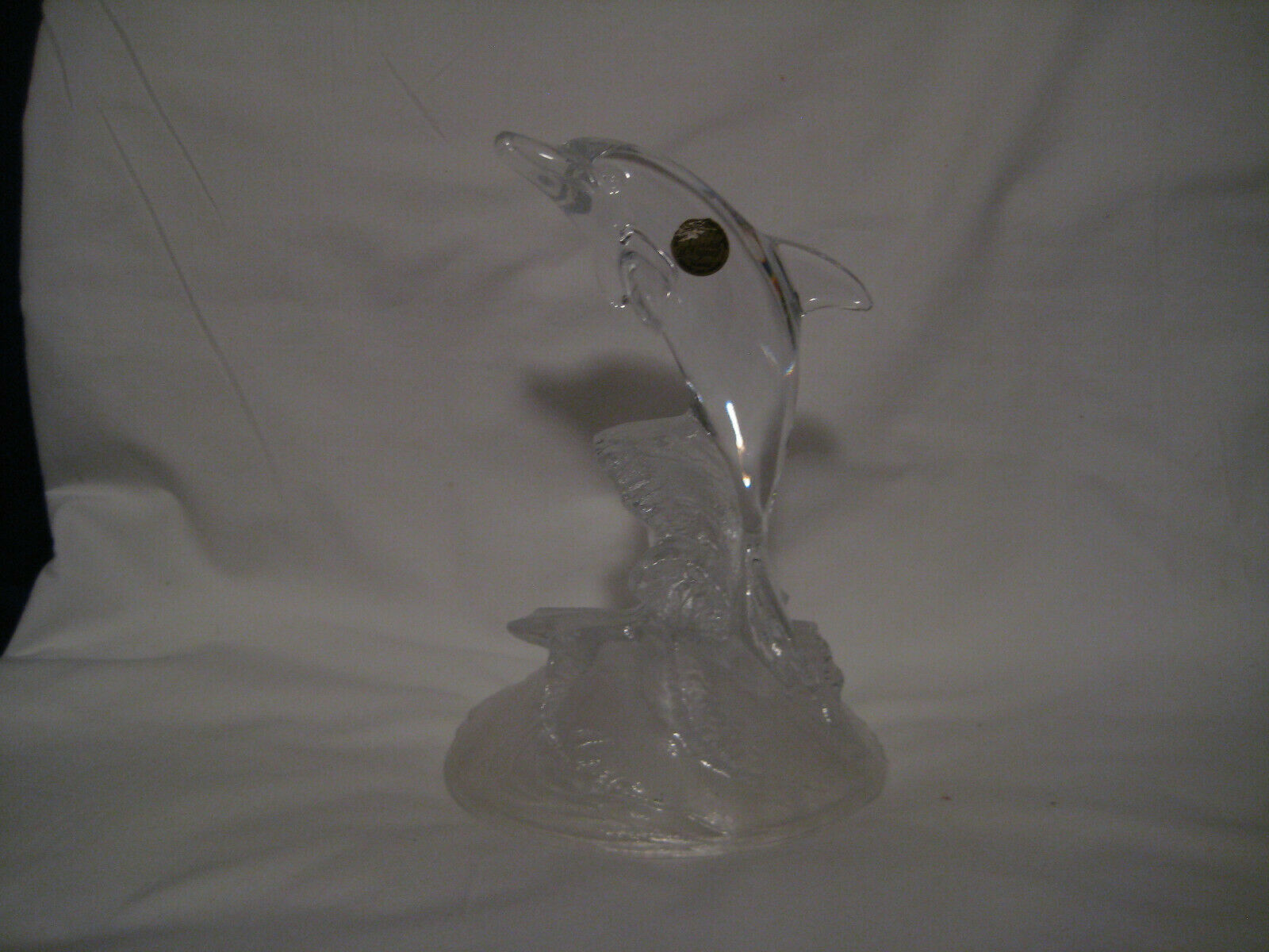 Vintage Clear France Cristal D’arques Dolphin Figurine 24% Genuine Lead Crystal