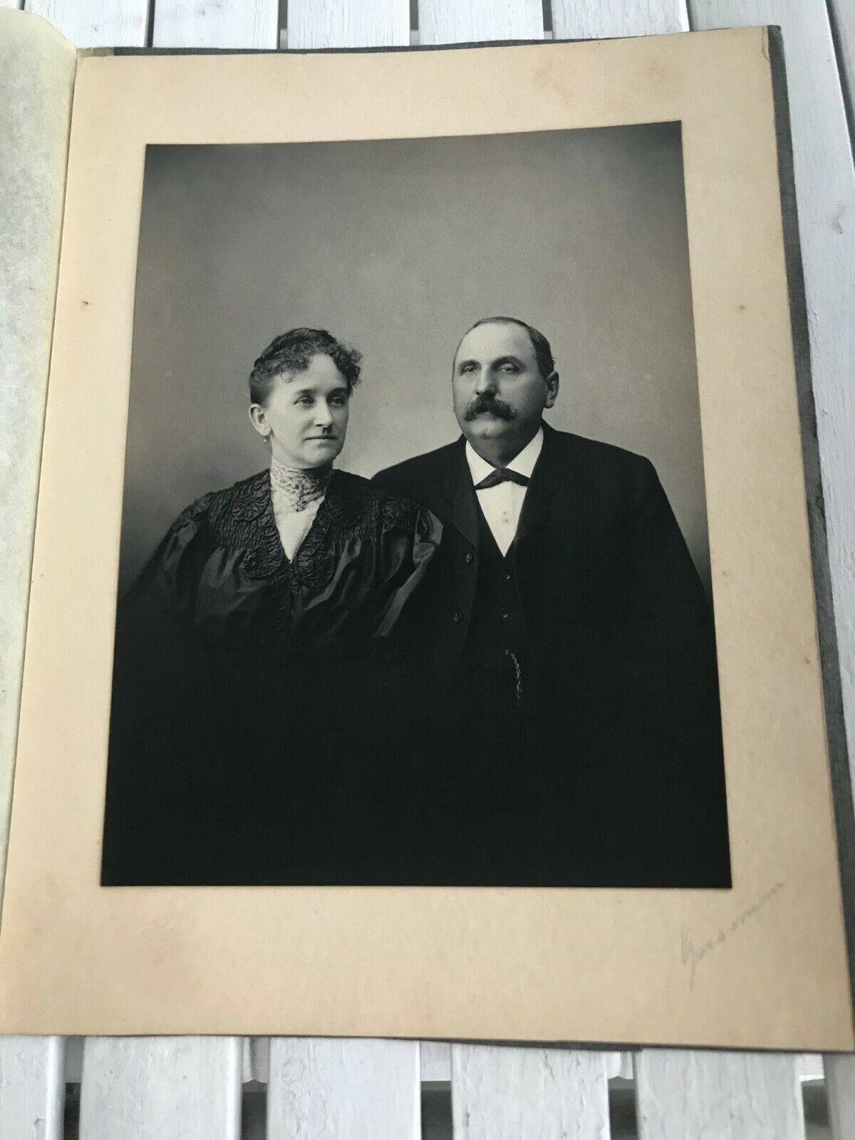 Man and Woman Dark Fancy Clothing Grossman Grassman Photograph Photo Folder