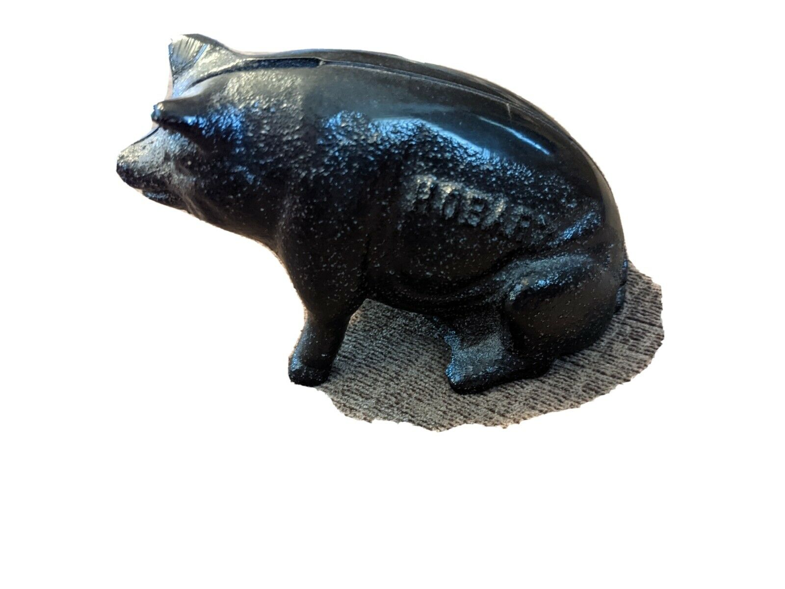 1985 Hobart Cast Iron Pig Piggy Bank Coin Welding Troy Ohio