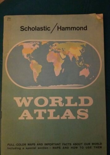 Scholastic/Hammond World Atlas E12  1959 Paperback