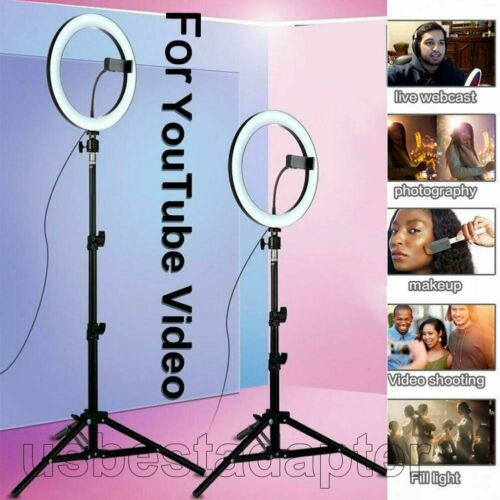 18'' LED SMD Ring Light Kit With Stand Dimmable 5500K For Camera Makeup Phone US