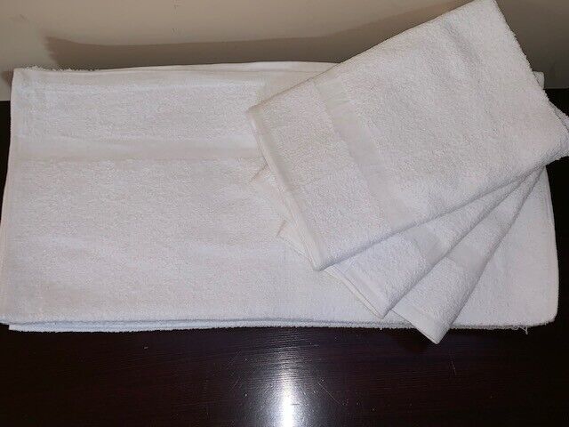 300 pack new 20x40 white cotton towels 4.5#
